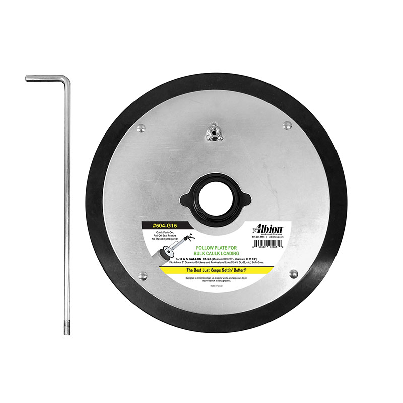 Slip-on Follow Plate for 5 Gallon Pail (No Threading)
